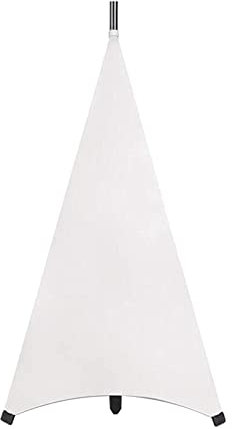Universal Speaker Stand Cover Stretchable Height Flexible for Weddings, White 2 Sides