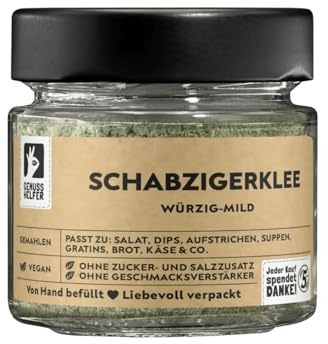 Bremer Gewürzhandel Schabziegerklee, gemahlen, Brotklee, Schabziegerklee Gewürz zum Kochen und Backen, 30g im Glas