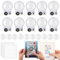 OTCRAFT Lot de 30 lumières circulaires et lumineuses faciles avec 20 dômes Shaker pour cartes de Noël et décoration de scrapbooking - Autocollants avec LED blanches chaudes