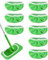 TIDEVAN 8 Pièces Chiffons Réutilisables pour Swiffer Sweeper Mop Verte Tampon à Vadrouille Réutilisable Housse de Rechange pour Utilisation Humide et Sèche Mop Pads pour Adaptées à Tous Types De Sols