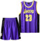 Qkydky Kinder Basketball Trikot Set - Atmungsaktiv, Leicht & Langlebig - Perfekt für Training & Spiele - Verschiedene Größen & Farben - Ideal für Jungen & Mädchen(Lila#23,M,für 5-6 Jahr)
