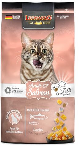 LEONARDO Adult GF Salmon für Katzen, 1,8kg, glutenfrei mit Amaranth, hochwertiger Lachs, Alleinfutter, Made in Germany