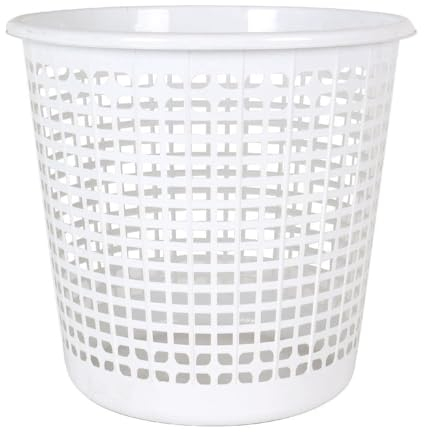 PARENCE.- Poubelle de Bureau Blanc 18L - Corbeille à Papier en Plastique 27