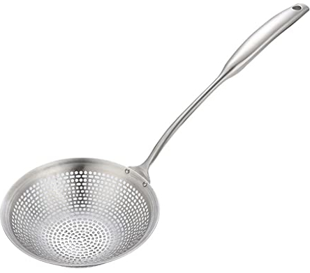 Cucharas Ranuradas para Cocinar Colador de Pasta, espumadera de cocina, utensilio perfecto for freír, colador profesional con mango antideslizante cómodo for utensilios de cocina y restaurante Cuchara