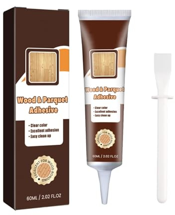 Colla Rapida per Legno,Colla per Legno Extra Forte,Adesivo per Legno,Adesivo Istantaneo Forte per Legno per Riparare Mobili, Pavimenti e Altri Progetti di Falegnameria Interni ed Esterni -60 ml
