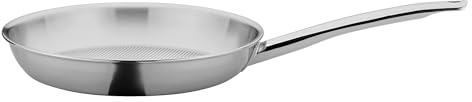 Spring Bratpfanne BRIGADE PROFILE | Edelstahl Pfanne | Wabenstruktur | 3-facher Aluminiumkern | Für sämtliche Herdarten inkl. Induktion | Backofengeeignet | Schüttrand | Ø 28 cm/Höhe 4,4 cm