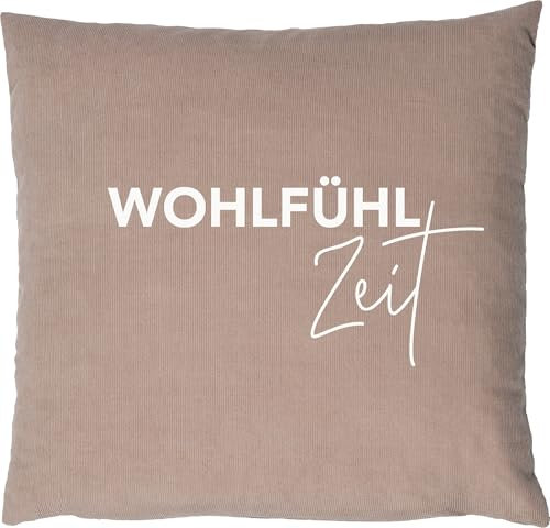 Herbalind Zirbenkissen Wohlfühlzeit Zirbenholzflocken Hellbraun Größe 30x30 cm