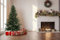 Dmora - Weihnachtsbaum Plaine, Künstliche Kiefer, Realistischer Baum, Tannenbaum, Made in Italy, 140x140 h200 cm, Grün