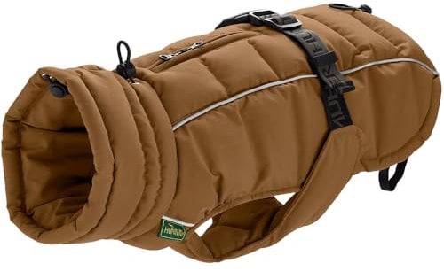 HUNTER Hundemantel Paxson, Farbe: karamell, stylischer Puffermantel, wasserabweisend, reflektierende Details, idealer Sitz, warme Wattierung, maschinenwaschbar, Größe: 70
