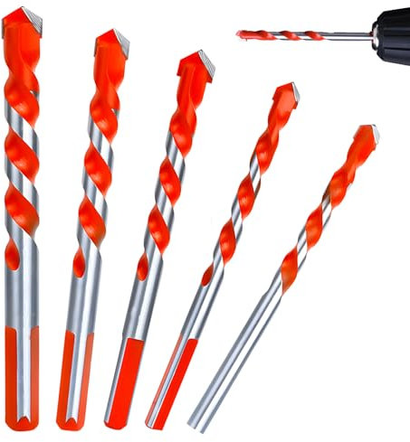 LHLZNB Comprehensive Masonry Drill Bits Set-5MM-12MM Masonry Drill Bit, Tile Drill Bits, Ceramic Tile Drill Bits, Concrete Drill Bits, Bosch Drill Bit Set-Ideal for Various Masonry Applications
