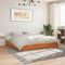 Myheimly Massivholzbett, Holzbett mit Kopfteil Lattenrost, Schlafzimmer, Bett Bettgestell, Modern, Kiefer Massivholzbett Wachsbraun,180 x 200 cm