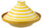 TAGINE GRANADA STRIPES CERAMIC WHITE/YELLOW