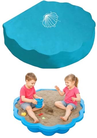 ElevaPulse Copertura per conchiglia di sabbia, 100 x 15 cm, impermeabile, con coperchio per conchiglia, sabbiera XXL, protezione perfetta per padiglioni all'aperto e parchi giochi
