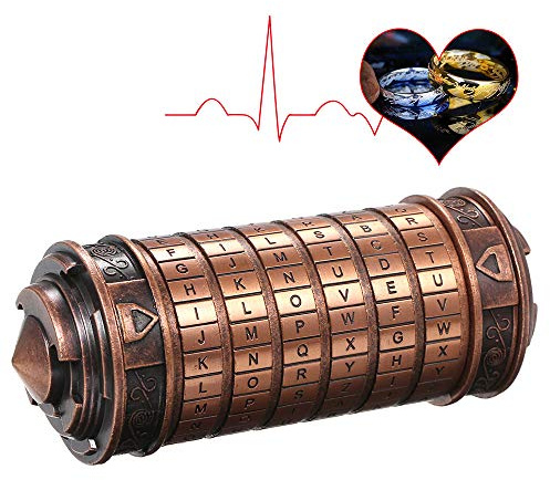 Code Toys Cryptex-Schlösser, Metall, Hochzeitsgeschenk, Valentinstagsgeschenk, Passwort-Geschenk
