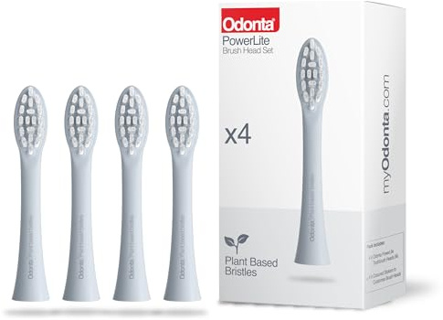 Odonta Extra Brush Heads PowerLite | Pack of 4 | Plant Based Bristles