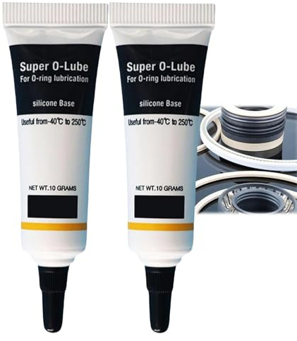Silicone Grease for O-Rings & Plumbing – Waterproof Lubricant for Faucets, Valves & More. Ideal for Plumbers, DIYers & Home Maintenance. Long-Lasting, Non-Toxic & Safe for O-Rings - 2PCS