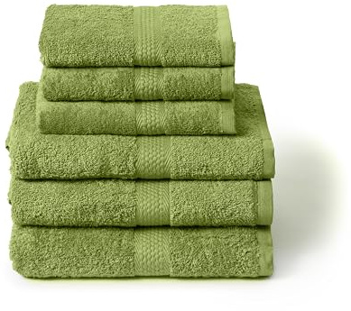 Caleffi Set 6x Asciugamani Bagno Viso e Ospite in Cotone, 55x100 + 40x60 cm