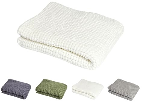 beties - PUR.NATURE - Sauna Schweiß- & Sitztuch ca.50x70cm; PREMIUM-Waffelpiqué Qualität (europäischer Flachs) – 350 g/m² – Sauna & Wellness Handtuch – exklusiv, nordisch & natürlich in gletscher-weiß