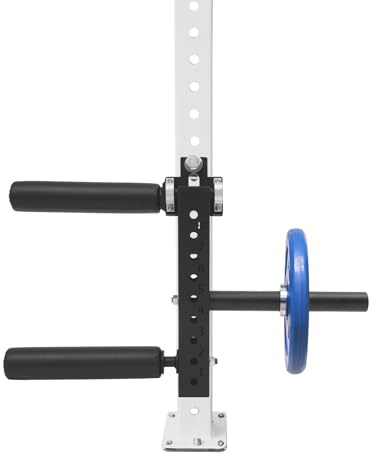 Beinbeuger Beinstrecker Gerät, 120kg Max, 8-Fach Verstellbar, Kompatibel mit Power Rack, Inkl. Gewichtstange, Für Home Gym, Fitnessstudio, Beintrainer für Oberschenkel und Wade