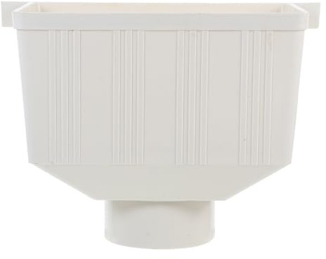 Hohopeti Pvc Tuyau D’évacuation des Eaux Pluviales Rectangulaire 75x50 Mm en Pvc, Système de Collecte des Eaux de Pluie pour Conduit de Gouttière Extérieure, Kit de Récupération D’eau