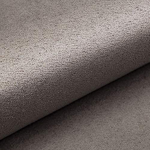 novely® Alpen Polsterstoff im Wildleder-Look | Bezugsstoff | Microfaser | Velours | Möbelstoff (60 Grau)