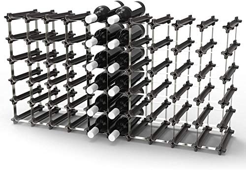 NOOK Weinregal Weinregal, Edelstahl, Silber, 49,5 x 94,5 cm, 50-Einheiten
