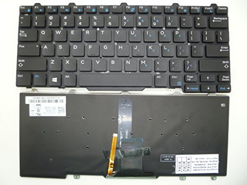 RTDpart Laptop Keyboard For DELL Latitude 7350 E5250 E5270 E7250 E7270 E7450 E7470 3160 3150 English US SN7231BL SG-63210-XUA 03P2DR 3P2DR backlit new