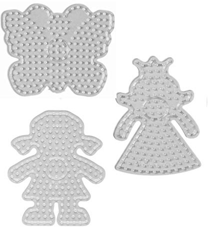 Happy Price Toys Hama MAXI Perlen - Stiftplatte 8207 Mädchen, 8218 Schmetterling und 8223 Prinzessin