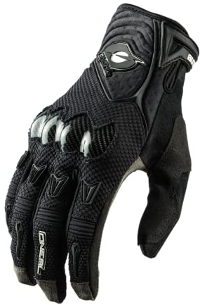 O'NEAL | Fahrrad- & Motocross-Handschuhe | MX MTB DH FR Downhill Freeride | 4-Wege-Stretch, Karbon-Knöchelschutz, Silikonbeschichtet | Butch Carbon Glove | Erwachsene | Schwarz | Größe M