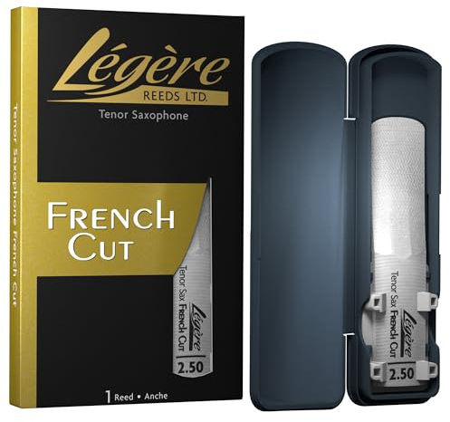Légère Reeds - Tenorsaxophonblatt, French Cut, Blattstärke 2.50 (TSF2.50) - Hochwertiges synthetisches Holzblasrohr