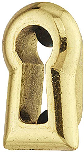 Gedotec - Bocchetta per chiavi in ottone anticato, fissaggio a lamelle, H7415, lucidata, rosetta per chiavi da incasso, 1 pezzo, piastrina per ante di armadi e mobili