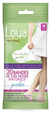Loua 20 Bandes de Cire Froide Naturelle Jambes