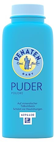 Penaten Puder, Babypuder für ein frisches und trockenes Hautgefühl, Körperpuder für Babyhaut, 100g