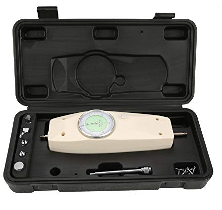 Shopping Pazzo Dinamometro Traino Spinta, 500N dinamometro analogico misuratore di strumento tester di spinta push pull meter calibro, bianco