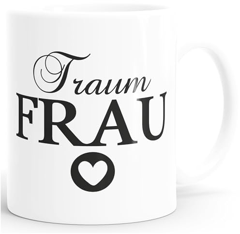 MoonWorks® Kaffee-Tasse Traumfrau/Traumman Geschenk Liebe Valentinstag Weihnachten Weiss Keramik-Tasse