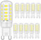 Ugvmn G9 LED leuchtmittel 3W Entspricht 28W 33W 40W Halogenbirnen, G9 LED Lampen Kaltweiß 6000K, G9 Glühbirne, G9 Fassung LED Lampen, Kein Flackern, Nicht dimmbar, AC 220-240V,10er Pack
