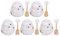 C.X.Y. 10 Pezzi Bomboniere Barattolo Contenitore Porta Miele in Ceramica con Cucchiaio dosatore Legno in Regalo Biglietto Ape