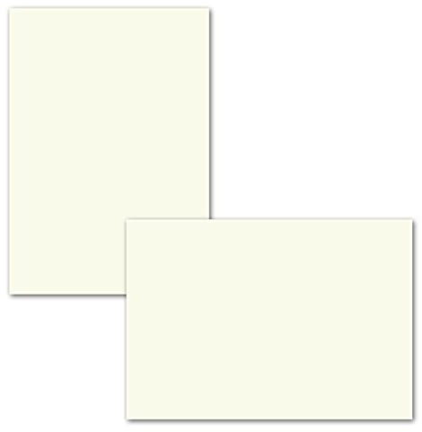 150x einfaches Einlege-Papier für A6 Faltkarten - cremeweiß - 102 x 146 mm - ohne Falz - hochwertig mattes Papier von GUSTAV NEUSER