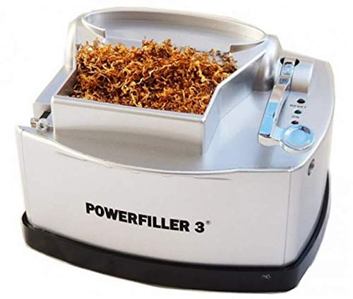 Powerfiller 3 - entubadora eléctrica sin Embudo de Tabaco | máquina de entubado de Tabaco | entubadora automática de Cigarrillos con técnica patentada de inyección por Deslizamiento (Plata)