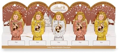 Lindt Schokolade Mini-Engel Vollmilch | 50 g | Zartschmelzende Vollmilch-Schokolade | Weihnachtsschokolade, Schokoladen-Geschenk