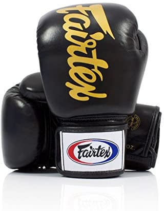 Fairtex BGV19 Deluxe Tight-Fit Gloves (Black, 10 oz)