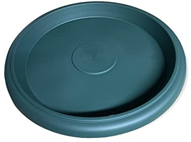 Round Plastic Plant Pot Saucer Planter Water Drip Tray Base Plate - 3 Colours (Base Diameter 40cm, Green)