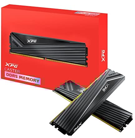 ADATA XPG Caster DDR5 6000MHz 32GB (2x16GB) CL40-40-40 PCS-51200 UDIMM 288-Pins Desktop SDRAM Memory RAM Kit (AX5U6000C4016G-DCCAGY) Non-RGB