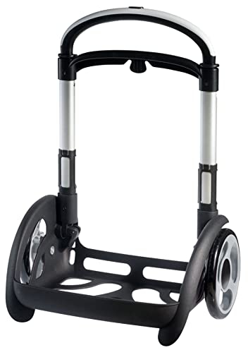 SJ Schultrolley für Kinder; Trolley für Schulranzen und Rucksäcke von Seven & SJ, Einfach zum Ziehen für Mädchen und Jungen, schwarz