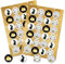 Logbuch-Verlag 48 Oster Sticker schwarz weiß gold - Frohe Ostern Deko Ostersticker selbstklebend rund Ø 4 cm