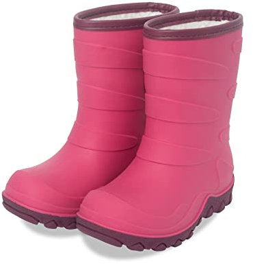 FUNCOO PLUS Stivali invernali caldi foderati per ragazze e ragazzi, stivali da pioggia e neve, taglia 27-38, Rosa, 36 EU