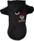 Izefia Hund Hoodie Hund Hoodies Kleidung Fleece Hund Pullover Winter Sweatshirt Warme Baumwollschleife Basic Hund Hoodie für Kleine Hund Welpen Katze Schwarz M