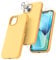 TOCOL Silicone for iPhone 13 Case 6.1-Inch, Liquid Silicone Multi-Color Slim Silky-Soft Touch Anti-Scratch Shockproof Protective Phone Cover, Orange