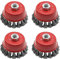 Hoypeyfiy 4pcs Wire Brush Angle Grinder Twist Knot Wire Brush Set Kit for 115mm Sander Angle Grinder Ø 75 mm M14