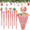 Weihnachtsstifte, 32 Stück Bleistift Weihnachten, Holz Bleistift mit Radiergummi Kinder, Weihnachten HB Bleistift Set, Weihnachtsmann Bleistifte Kinder Mitgebsel Party Geschenk(Zufälliger Stil)